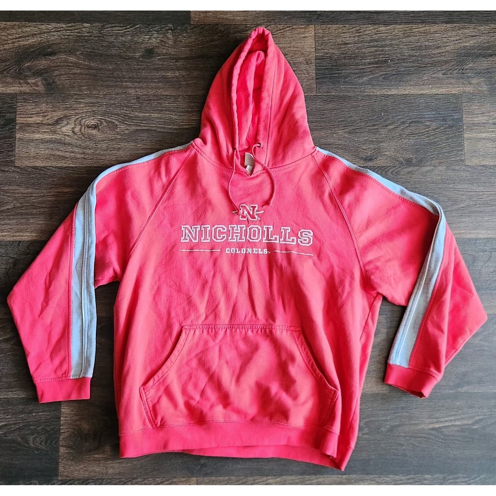 Red Oak Nichols State University Colonels  Men Large Red Hoodie